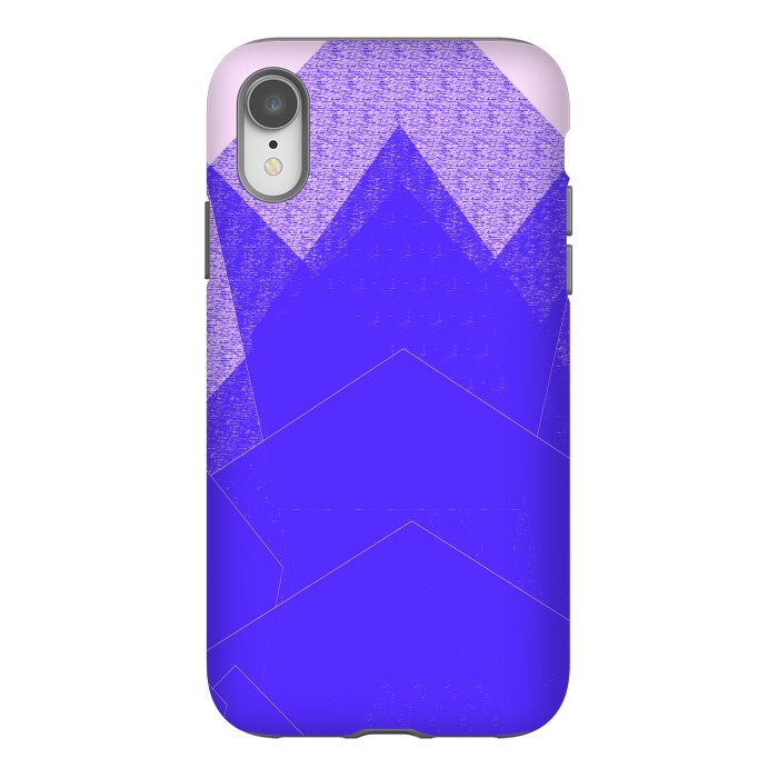 iPhone Xr StrongFit Sunset Mountain Blue by ANoelleJay