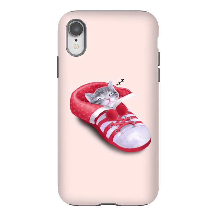 iPhone Xr StrongFit Cat in The Shoe by Tummeow