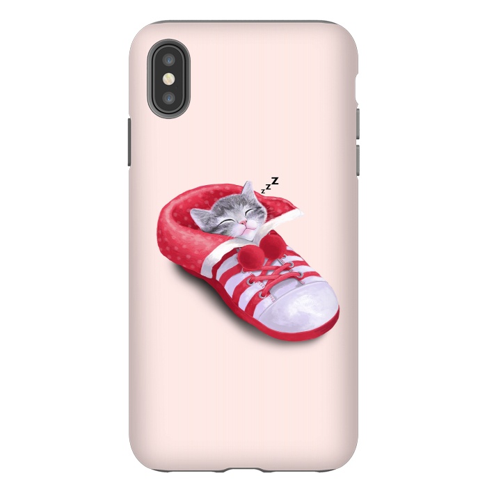 iPhone Xs Max StrongFit Cat in The Shoe by Tummeow