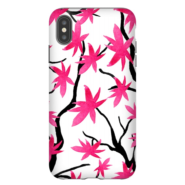 iPhone Xs Max StrongFit Pink Blossoms by Amaya Brydon