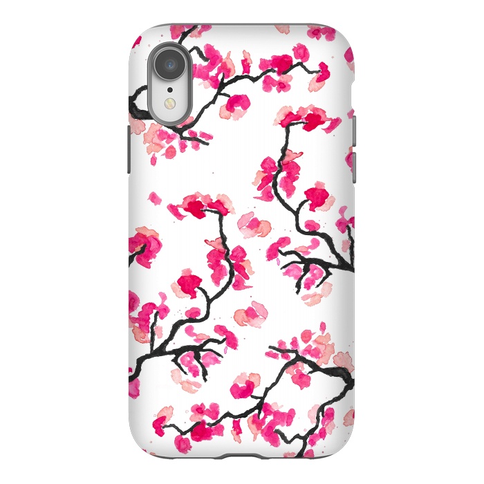 iPhone Xr StrongFit Japanese Cherry Blossoms by Amaya Brydon