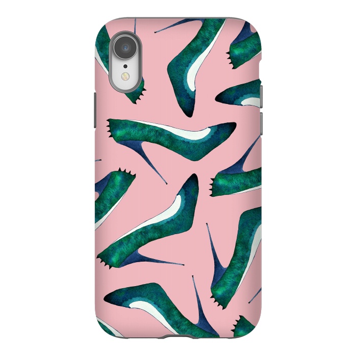 iPhone Xr StrongFit Green With Envy Pink by Amaya Brydon