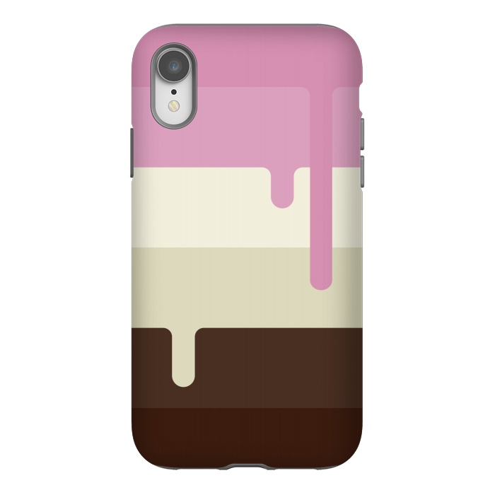 iPhone Xr StrongFit Neapolitan Ice Cream by Dellán