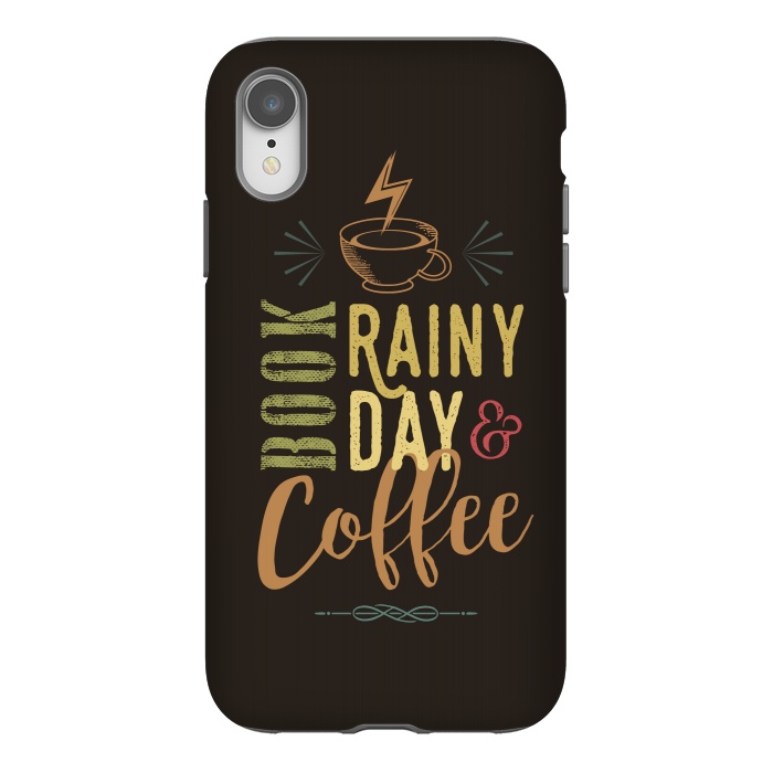 iPhone Xr StrongFit Book, Rainy Day & Coffee (a master blend) by Dellán