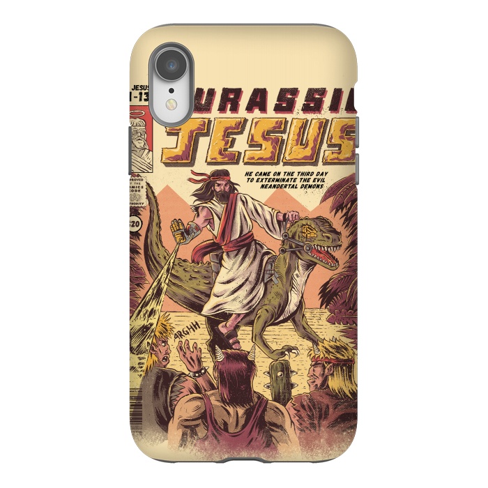 iPhone Xr StrongFit JURASSIC JESUS by Ilustrata