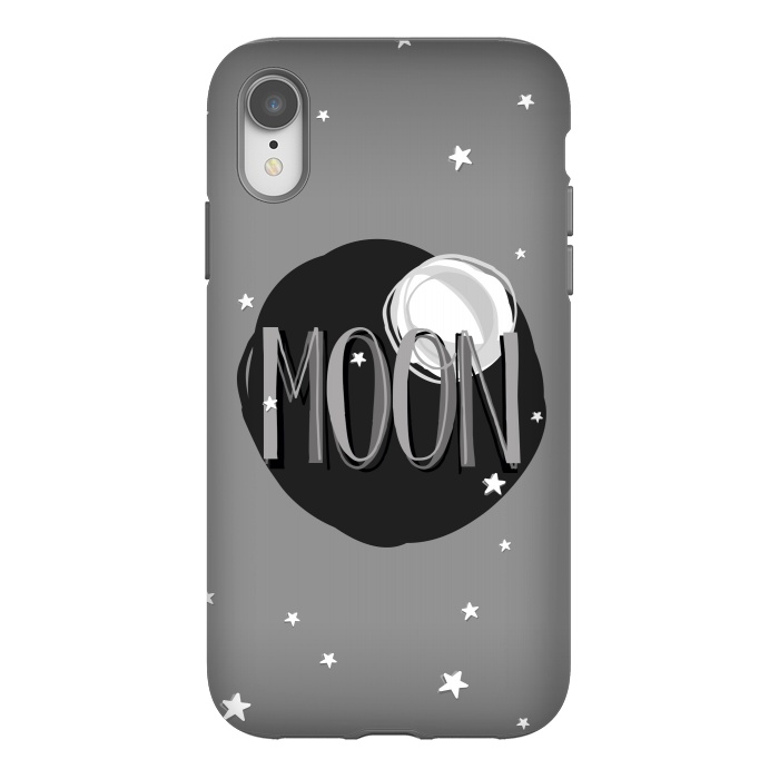 iPhone Xr StrongFit Bright Moon & Stars by Dellán