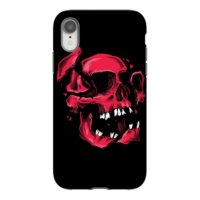 iPhone Xr StrongFit broken skull by Lucas Dutra