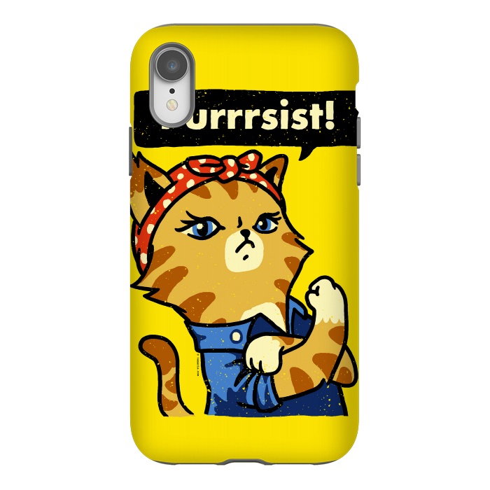 iPhone Xr StrongFit Purrrsist! by Vó Maria