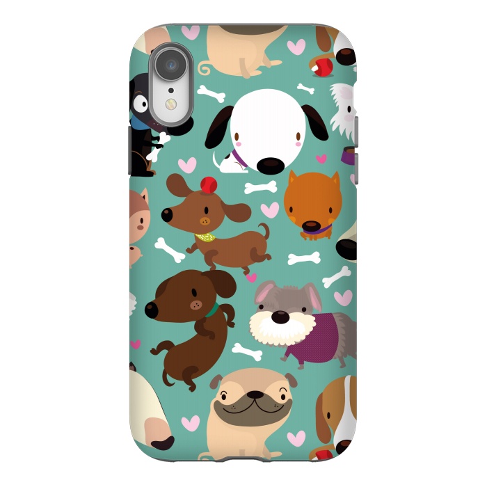 iPhone Xr StrongFit Happy dogs by Maria Jose Da Luz