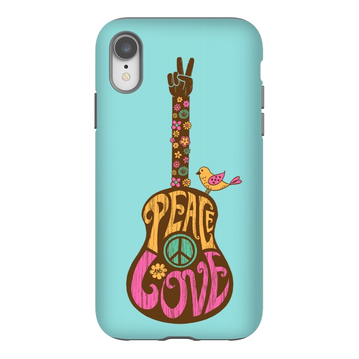 iPhone Xr StrongFit Peace and love by Coffee Man