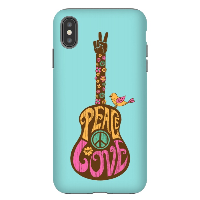 iPhone Xs Max StrongFit Peace and love by Coffee Man