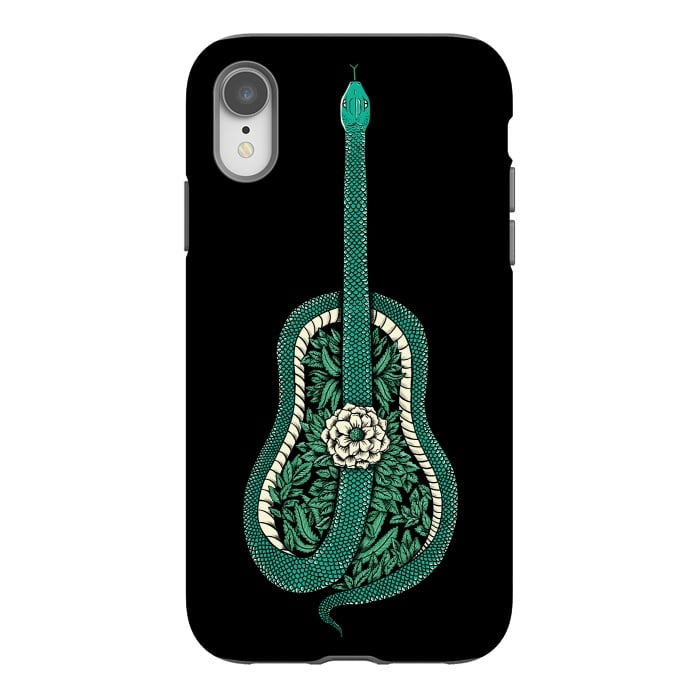 iPhone Xr StrongFit Snake Guitar by Coffee Man