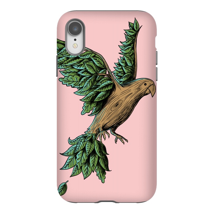 iPhone Xr StrongFit Wood Bird by Coffee Man