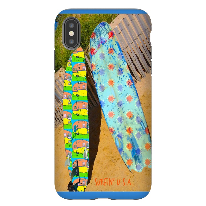iPhone Xs Max StrongFit Surfin USA by Bettie * Blue
