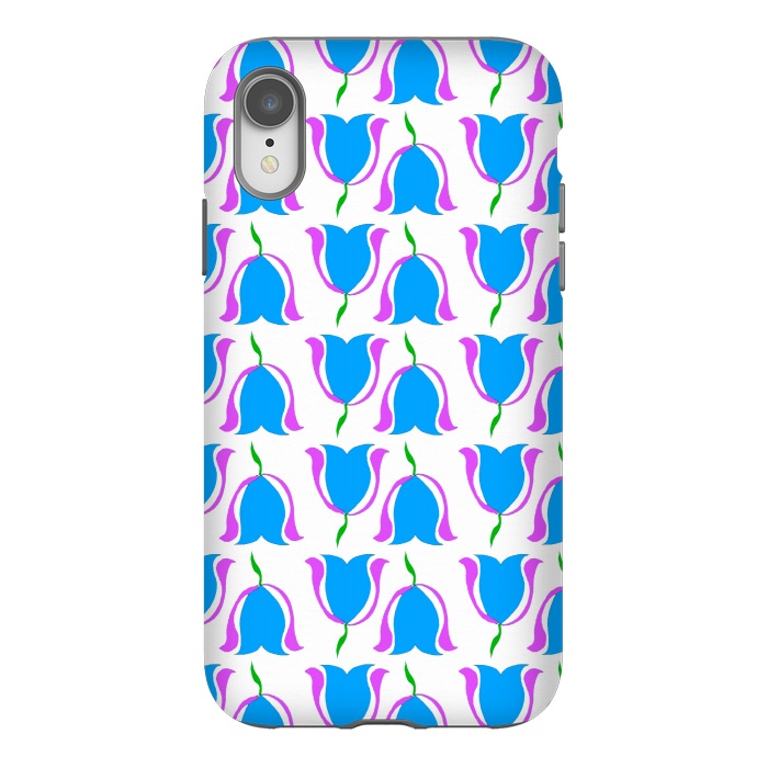 iPhone Xr StrongFit Tulip Love Blue by Bettie * Blue