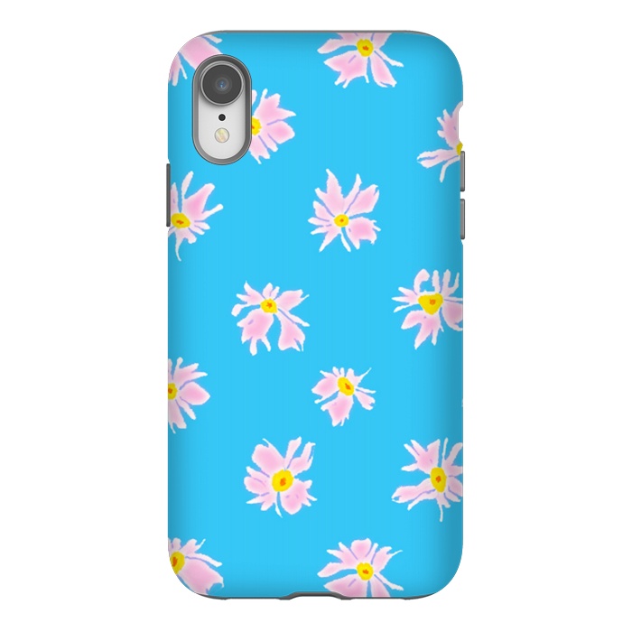iPhone Xr StrongFit Pink Snow & Sky by Bettie * Blue