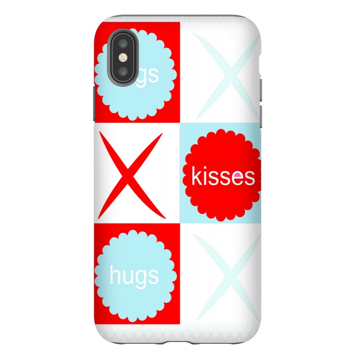 iPhone Xs Max StrongFit Hugs & Kissies by Bettie * Blue