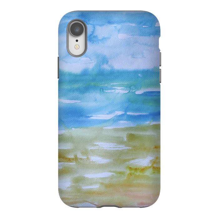 iPhone Xr StrongFit Miami Beach Watercolor #1 by ANoelleJay