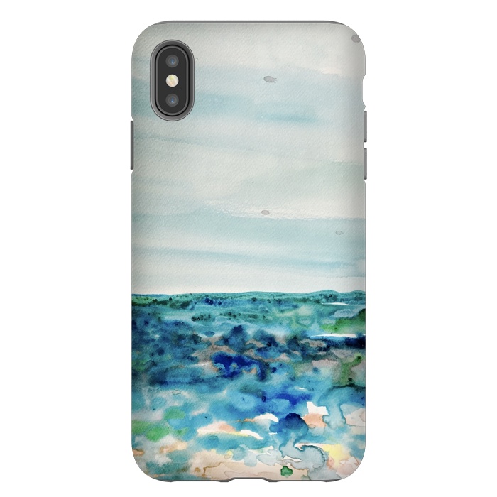 iPhone Xs Max StrongFit Miami Beach Watercolor #8 by ANoelleJay