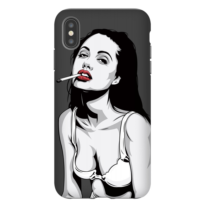 iPhone Xs Max StrongFit Red lips by Roland Banrévi