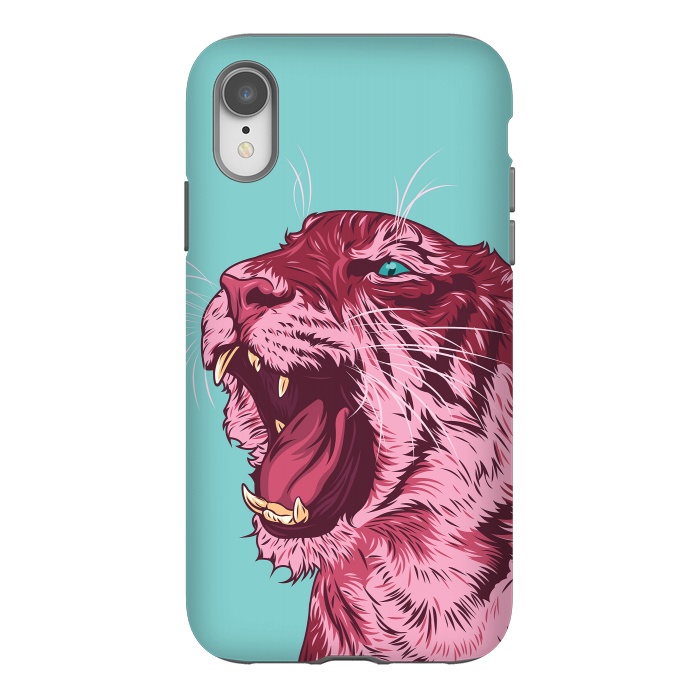 iPhone Xr StrongFit Magenta tiger by Roland Banrévi