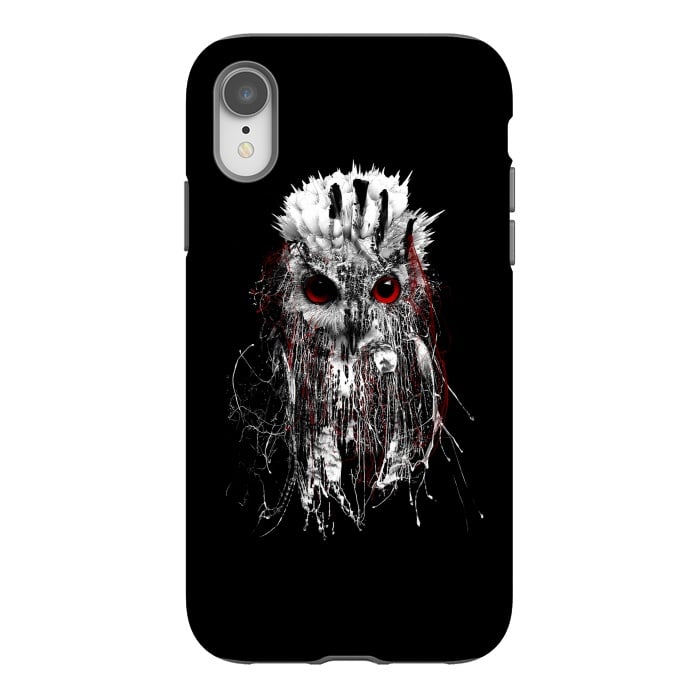 iPhone Xr StrongFit Owl BW by Riza Peker