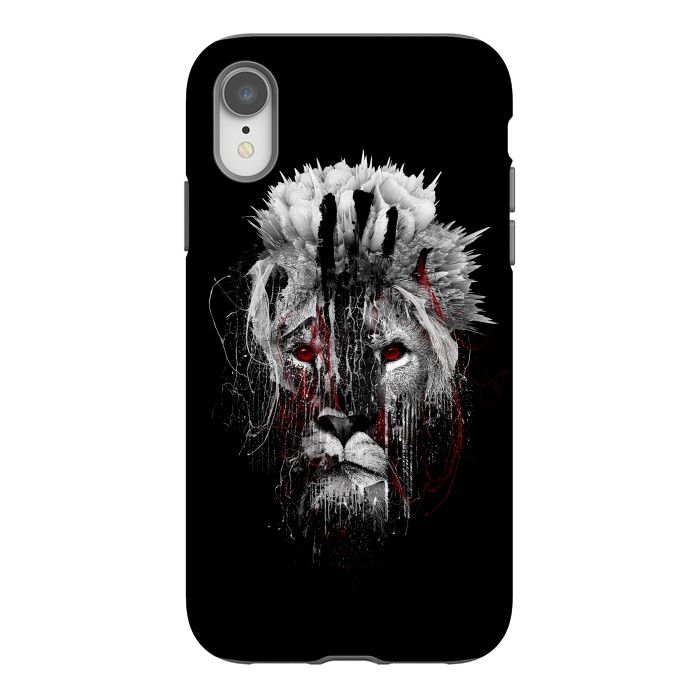 iPhone Xr StrongFit Lion BW by Riza Peker