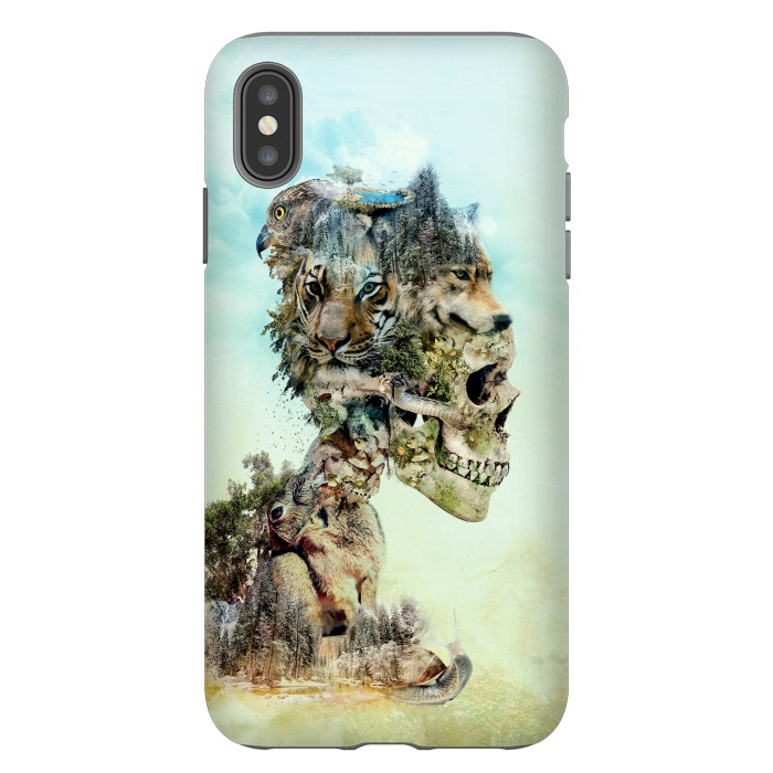 iPhone Xs Max StrongFit Nature Skull by Riza Peker