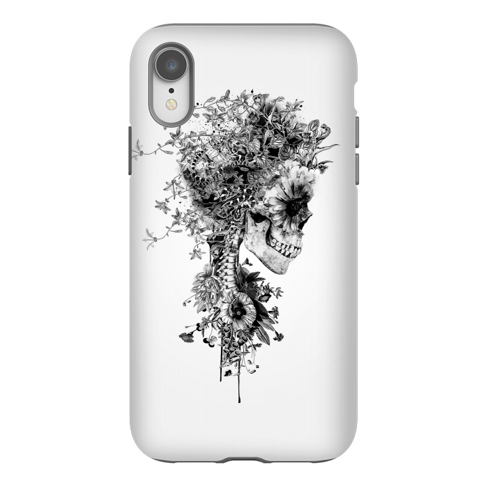 iPhone Xr StrongFit Skull BW by Riza Peker