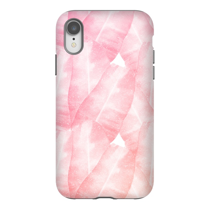 iPhone Xr StrongFit banana leaves pink by Rui Faria
