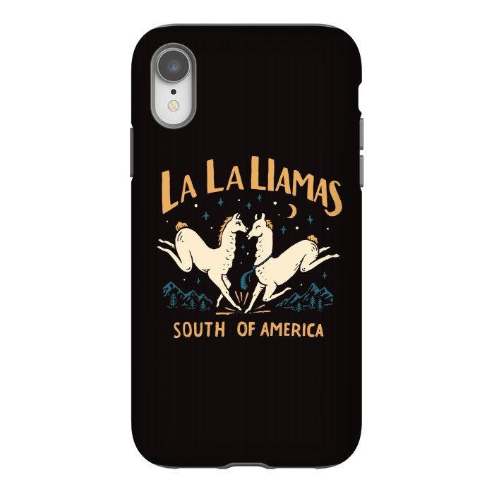 iPhone Xr StrongFit La La Llamas by Tatak Waskitho