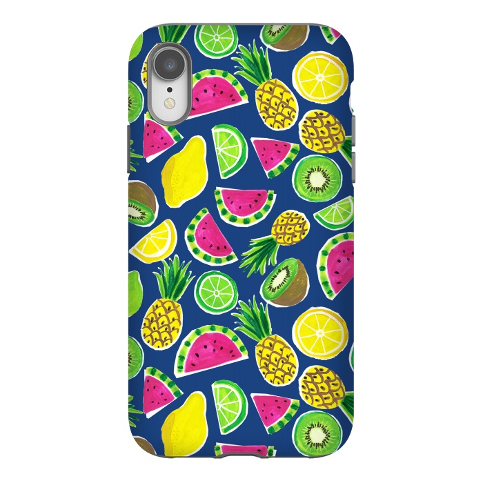 iPhone Xr StrongFit painted fruit salad by Laura Grant