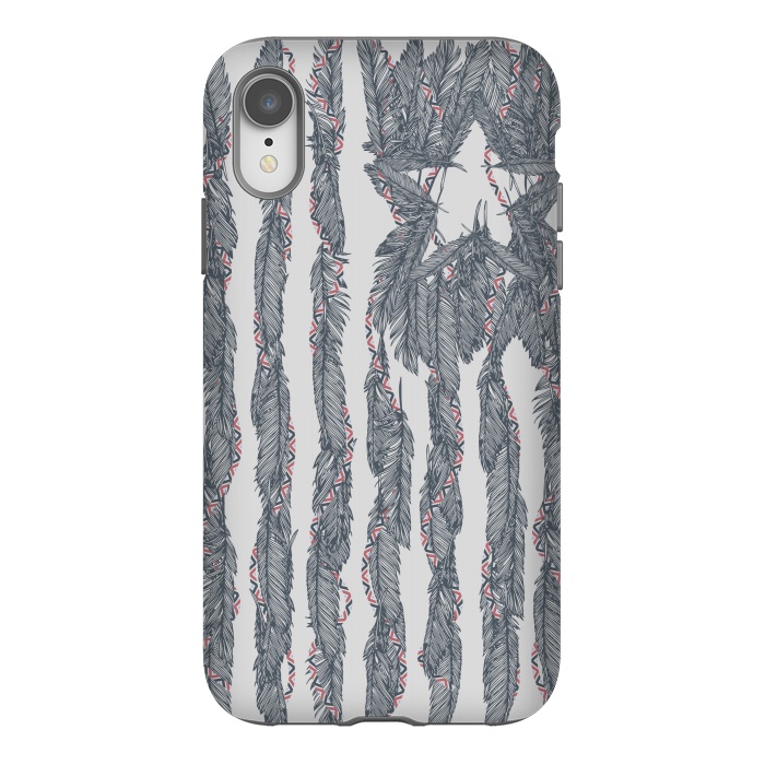 iPhone Xr StrongFit America Feather Flag by Sitchko