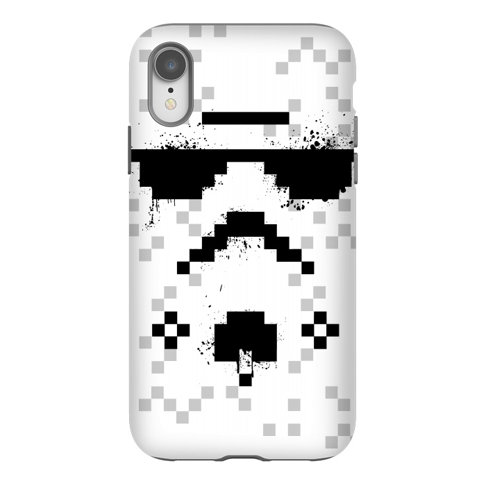 iPhone Xr StrongFit 8-bit Trooper - Black by Sitchko