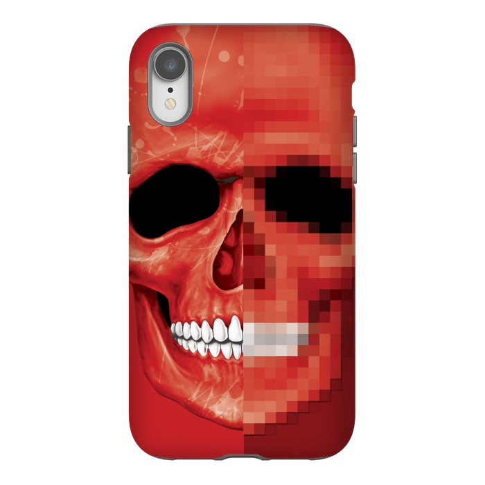 iPhone Xr StrongFit Red Skull by Sitchko