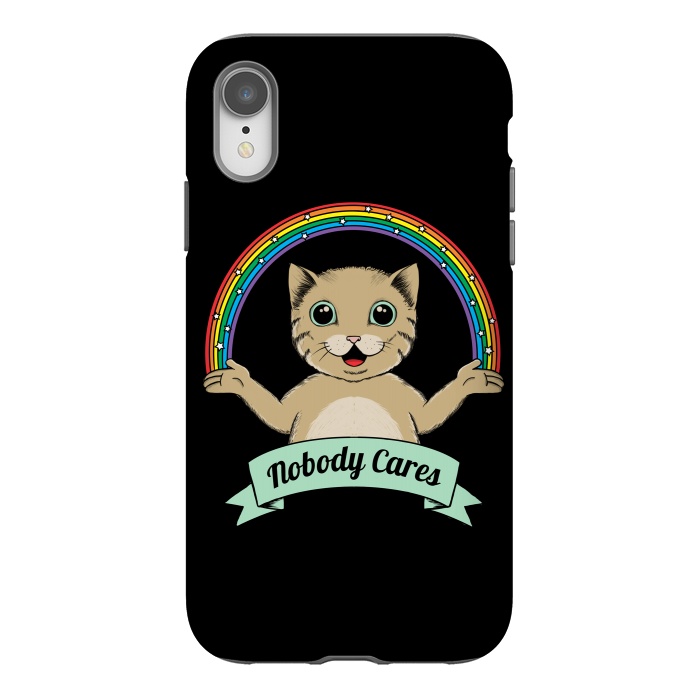 iPhone Xr StrongFit Nobody Cares by Coffee Man