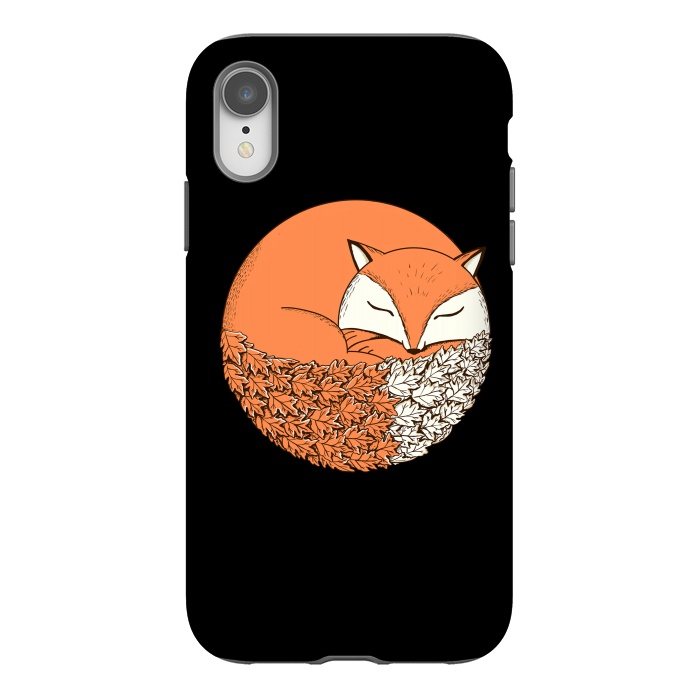 iPhone Xr StrongFit Fox Black by Coffee Man