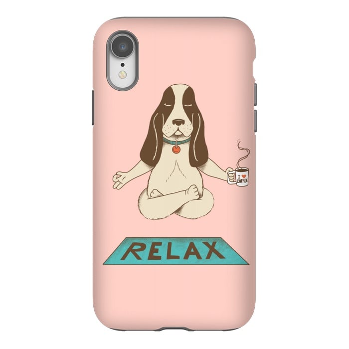 iPhone Xr StrongFit Dog Relax Rose by Coffee Man