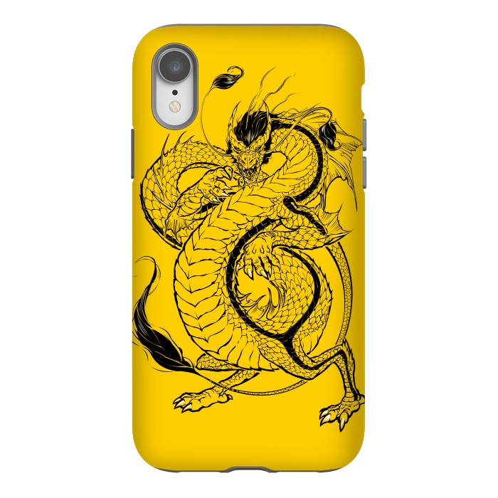 iPhone Xr StrongFit Bruce, the Dragon by Draco