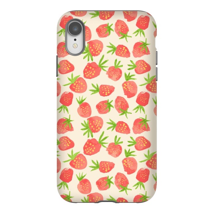 iPhone Xr StrongFit Strawberry by Edith May