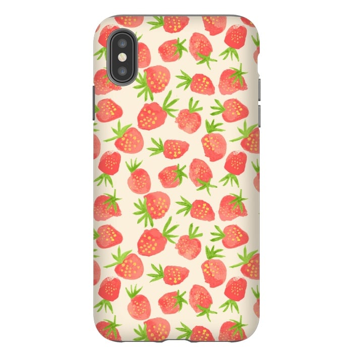 iPhone Xs Max StrongFit Strawberry by Edith May