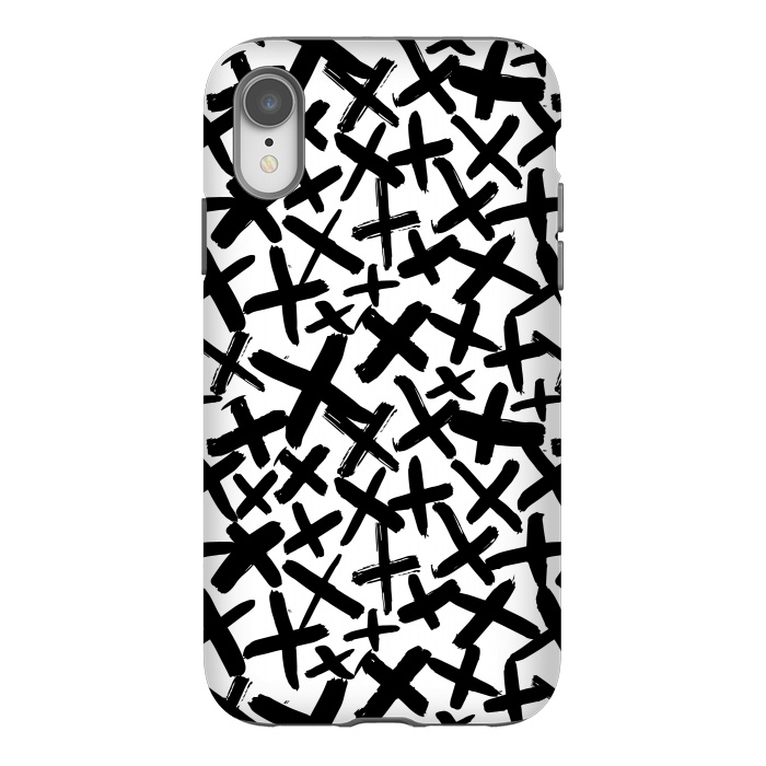 iPhone Xr StrongFit Black and white kisses by Laura Grant
