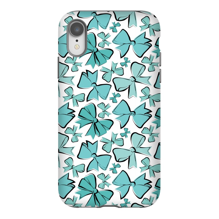 iPhone Xr StrongFit Blue Bows by Martina