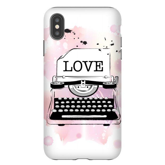 iPhone Xs Max StrongFit Love Typewriter by Martina