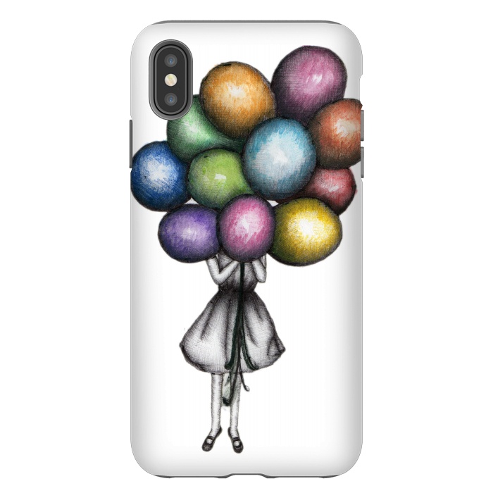 iPhone Xs Max StrongFit Balloon Girl by ECMazur 