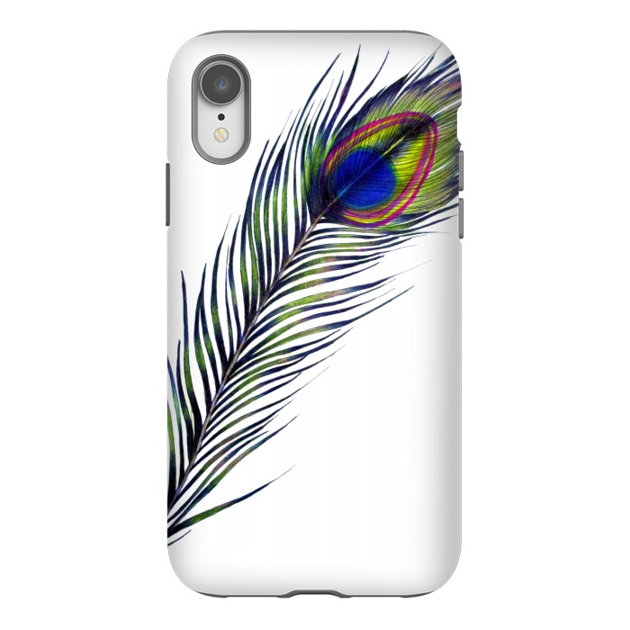 iPhone Xr StrongFit The Peacock's Feather by ECMazur 