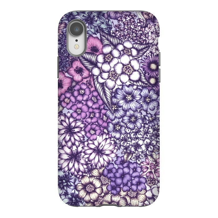 iPhone Xr StrongFit Faded Blossoms by ECMazur 