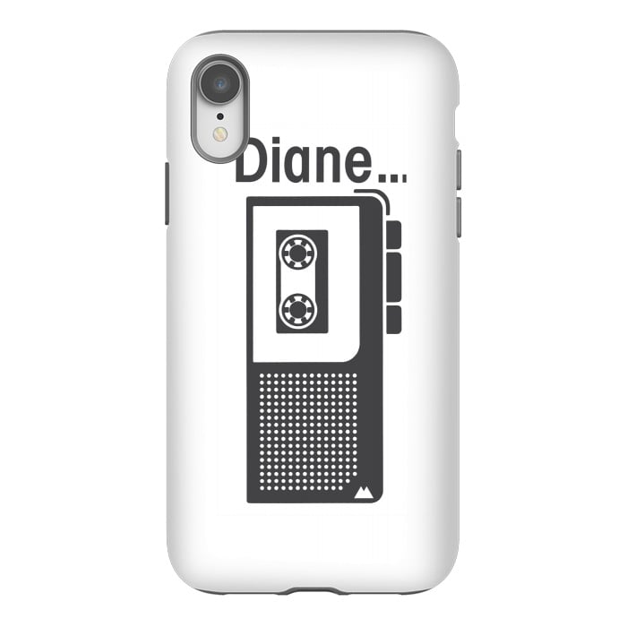 iPhone Xr StrongFit Twin Peaks Diane Dictaphone by Alisterny