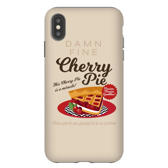 iPhone Xs Max StrongFit Twin Peaks Damn Fine Cherry Pie by Alisterny