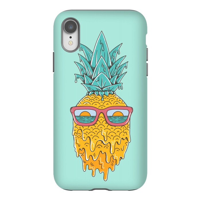 iPhone Xr StrongFit Pineapple Summer Blue by Coffee Man